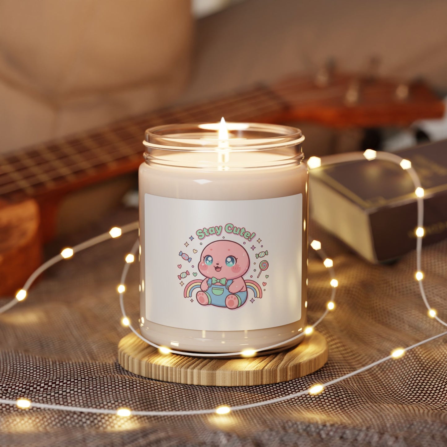 Kawaii Pastel Octopus Soy Candle, Cutecore kawaii aesthetic, pastel candy