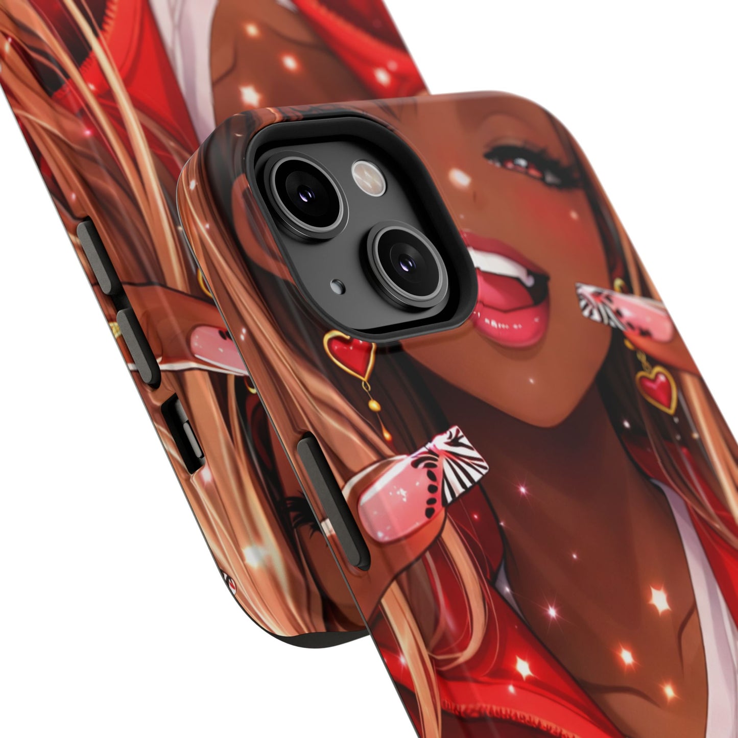 Love Phone Case — Red Heart Jacket Impact-Resistant Case