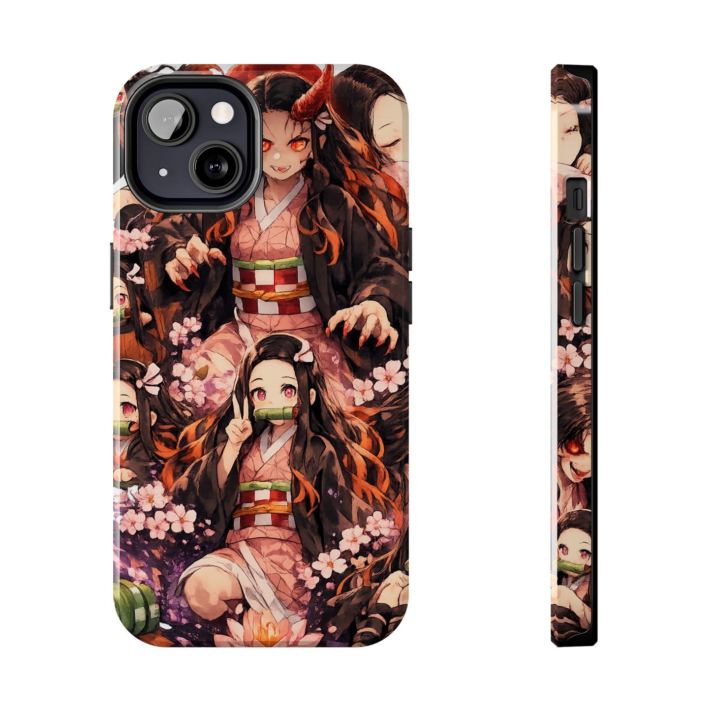 Phone Case — Nezuko Kamado Floral Tough Phone Case