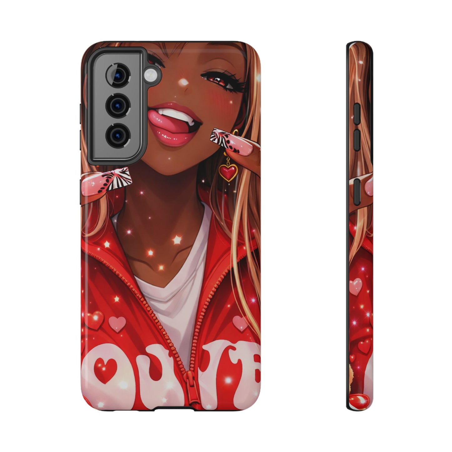 Love Phone Case — Red Heart Jacket Impact-Resistant Case