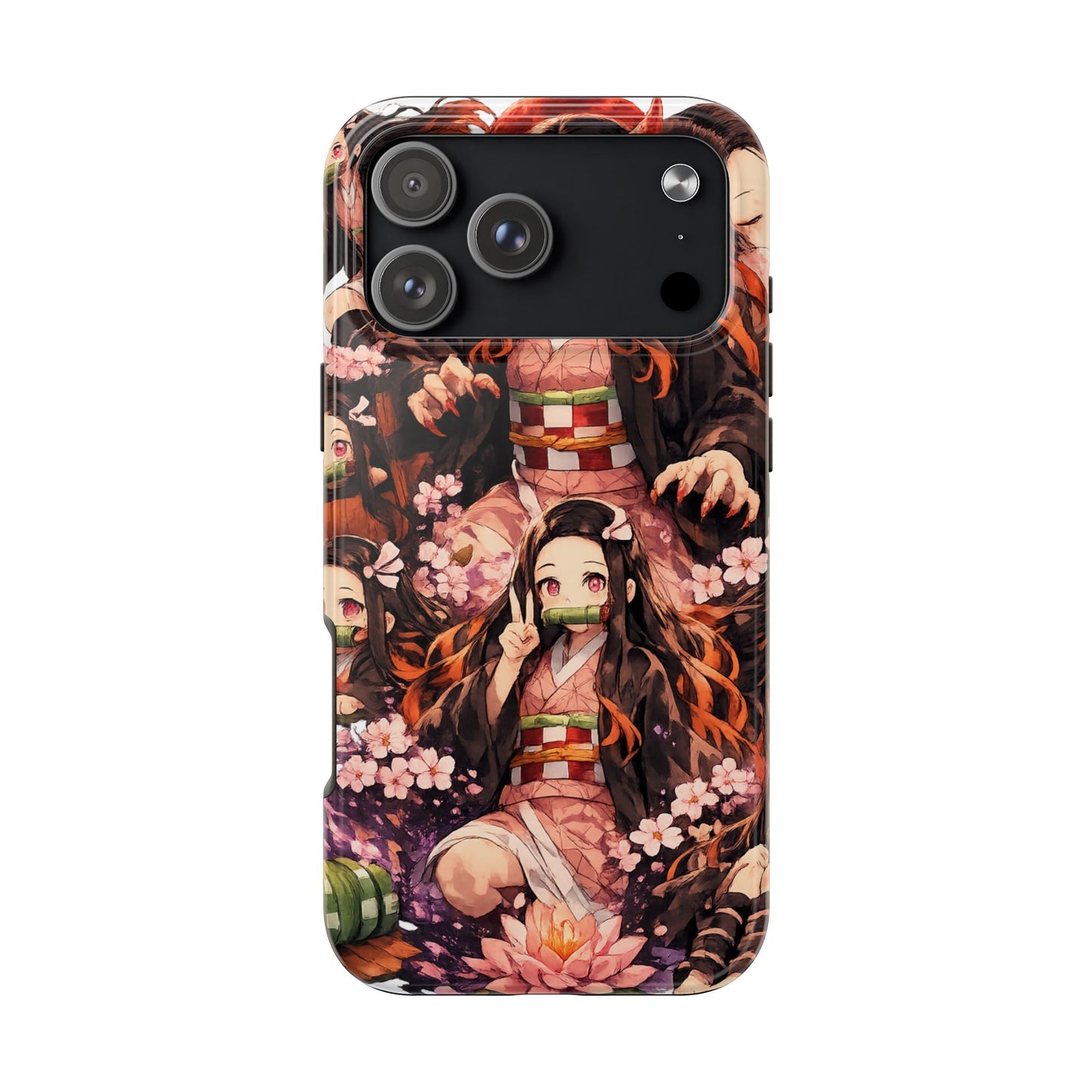 Phone Case — Nezuko Kamado Floral Tough Phone Case