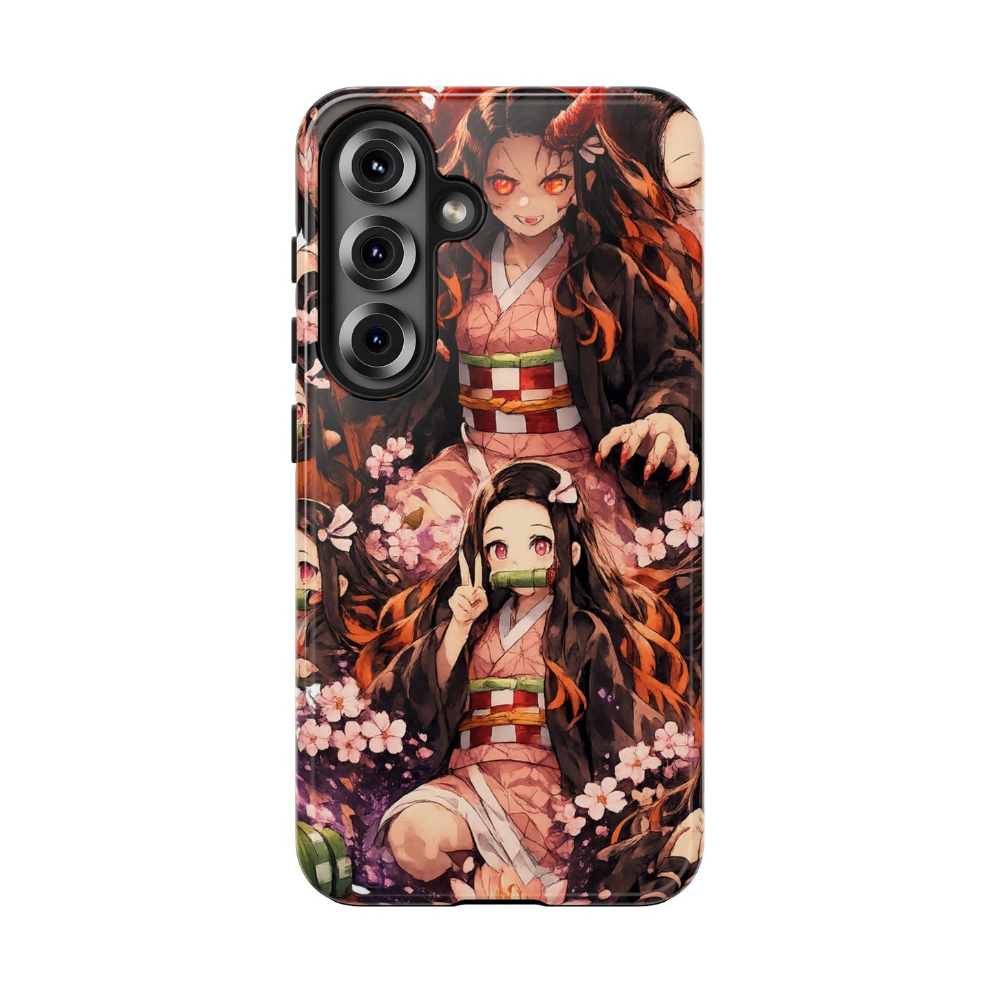 Phone Case — Nezuko Kamado Floral Tough Phone Case