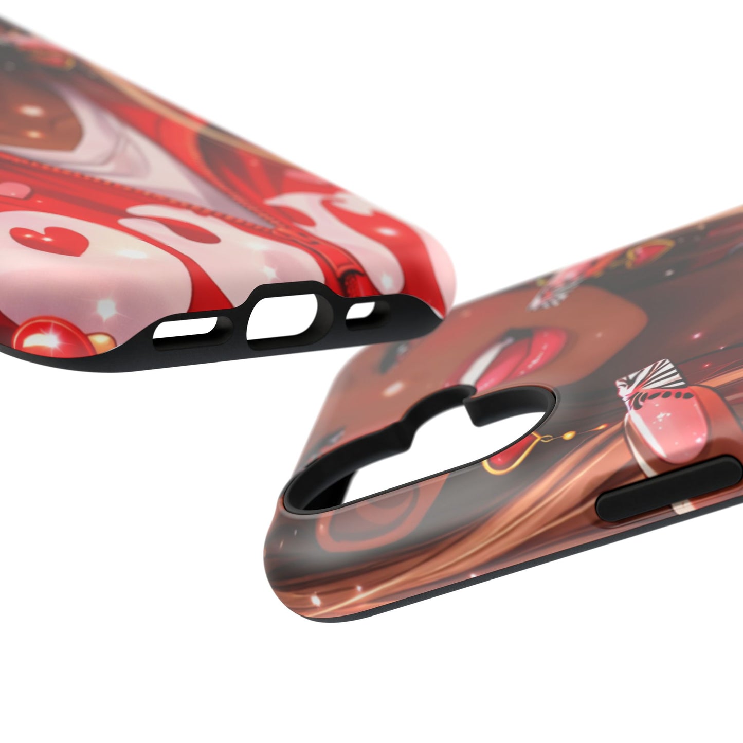 Love Phone Case — Red Heart Jacket Impact-Resistant Case