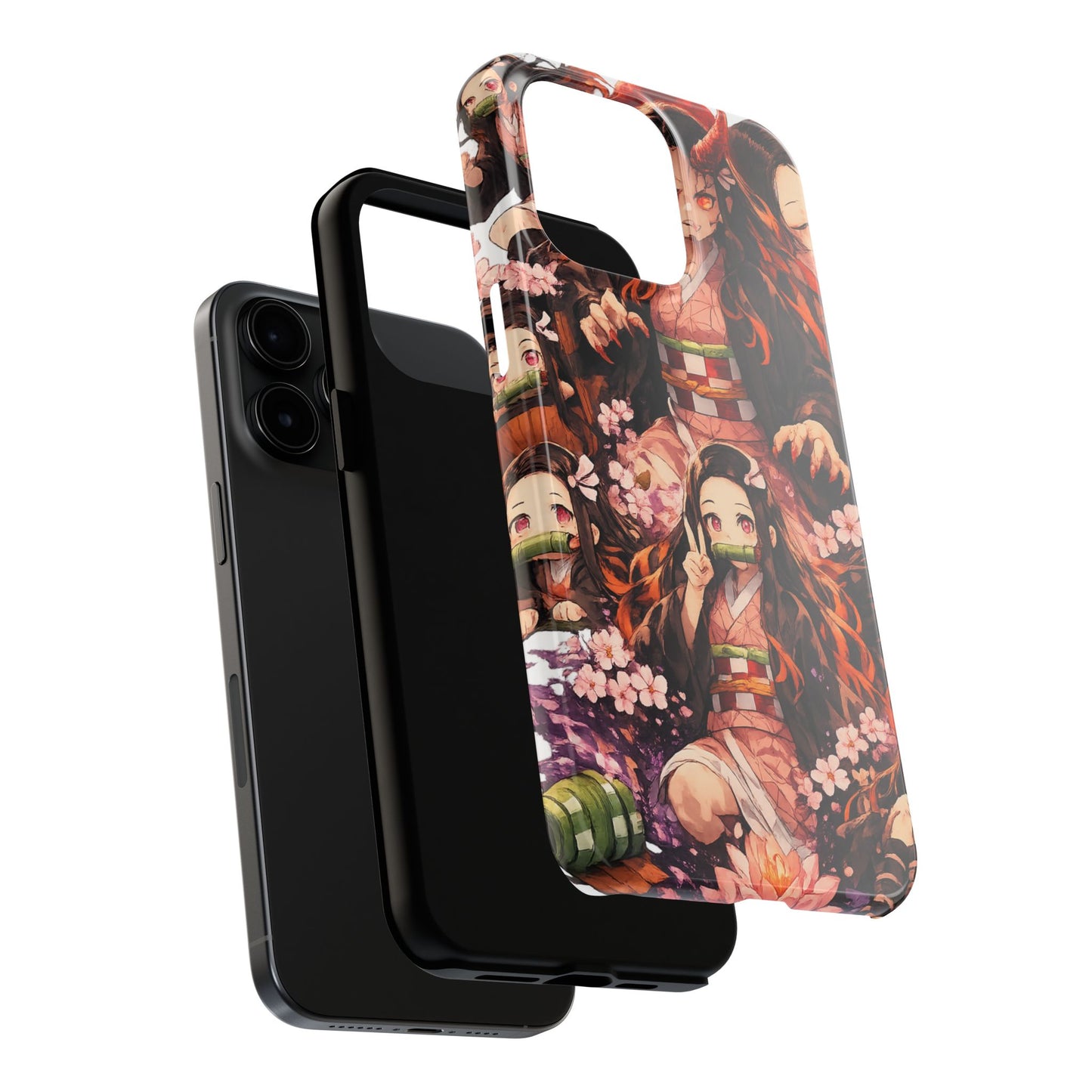 Phone Case — Nezuko Kamado Floral Tough Phone Case