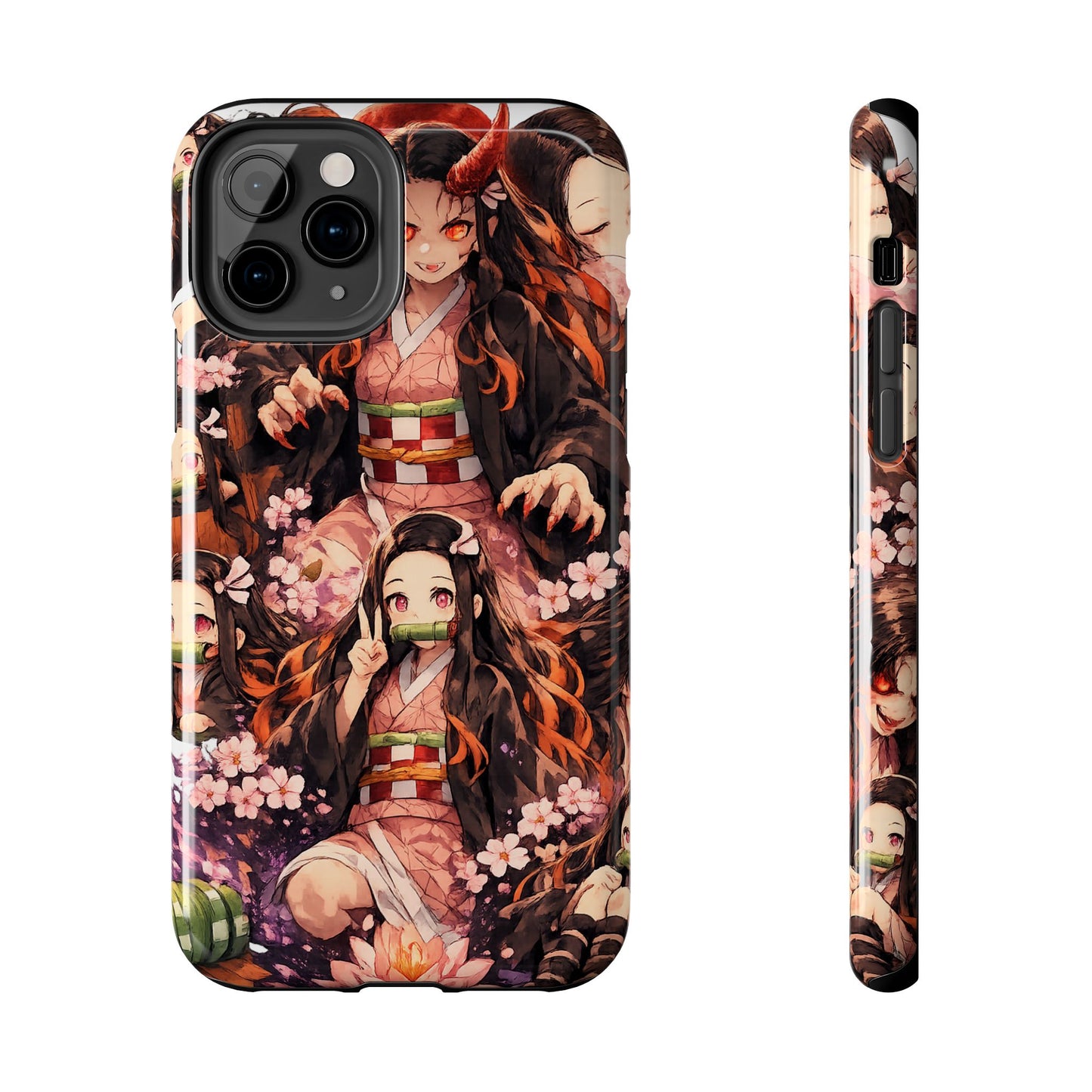 Phone Case — Nezuko Kamado Floral Tough Phone Case