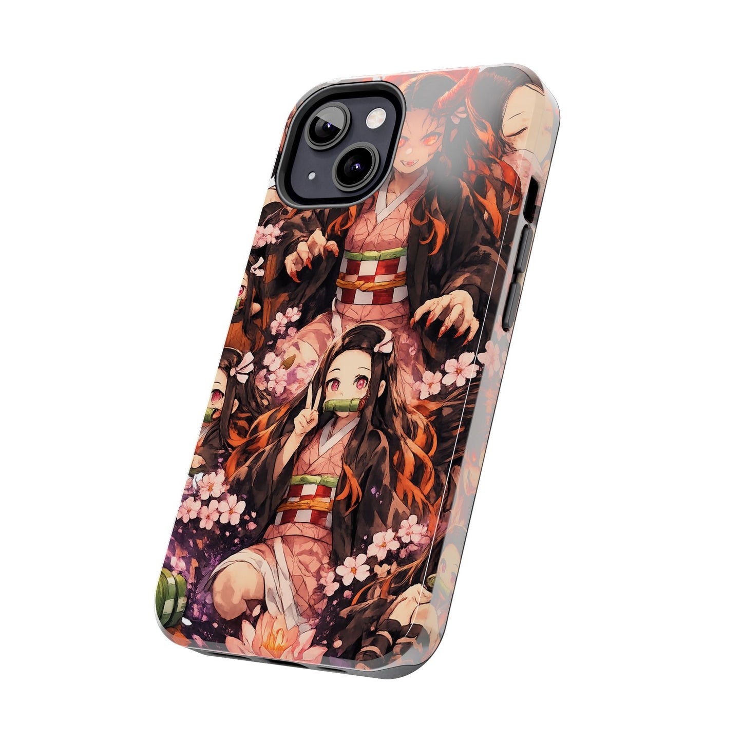 Phone Case — Nezuko Kamado Floral Tough Phone Case