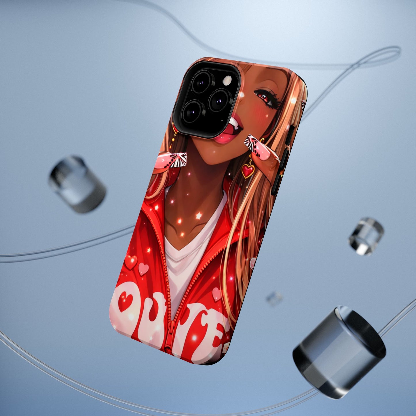 Love Phone Case — Red Heart Jacket Impact-Resistant Case