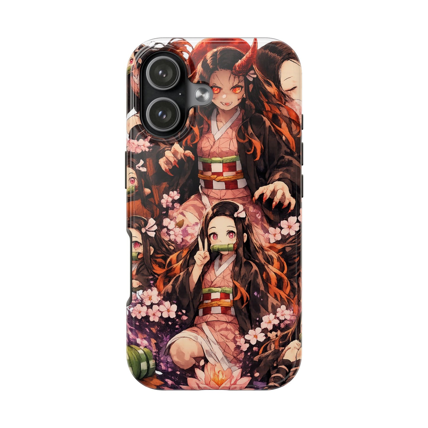 Phone Case — Nezuko Kamado Floral Tough Phone Case