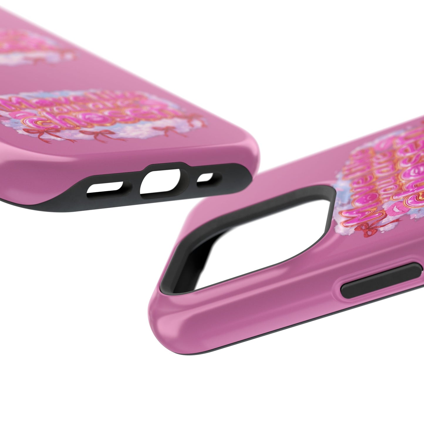 Impact-Resistant Phone Case — “Move Like You Are Chosen” Pink Floral Design