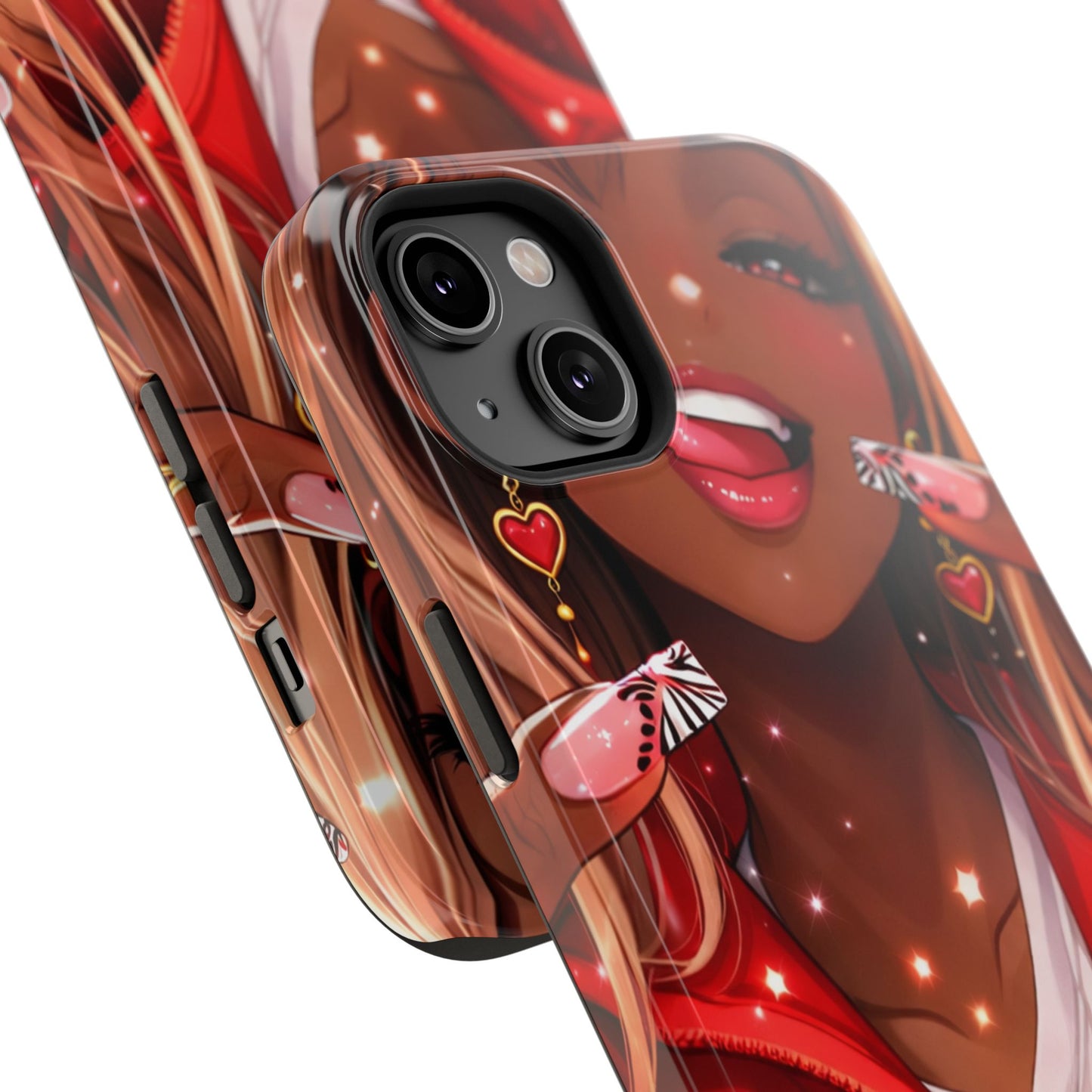 Love Phone Case — Red Heart Jacket Impact-Resistant Case