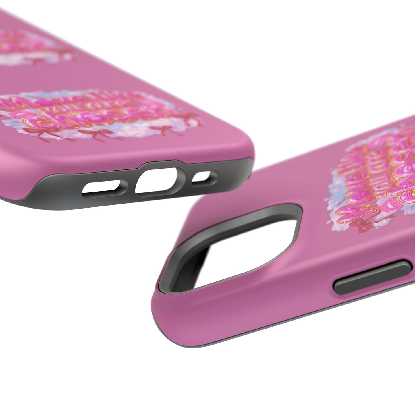 Impact-Resistant Phone Case — “Move Like You Are Chosen” Pink Floral Design