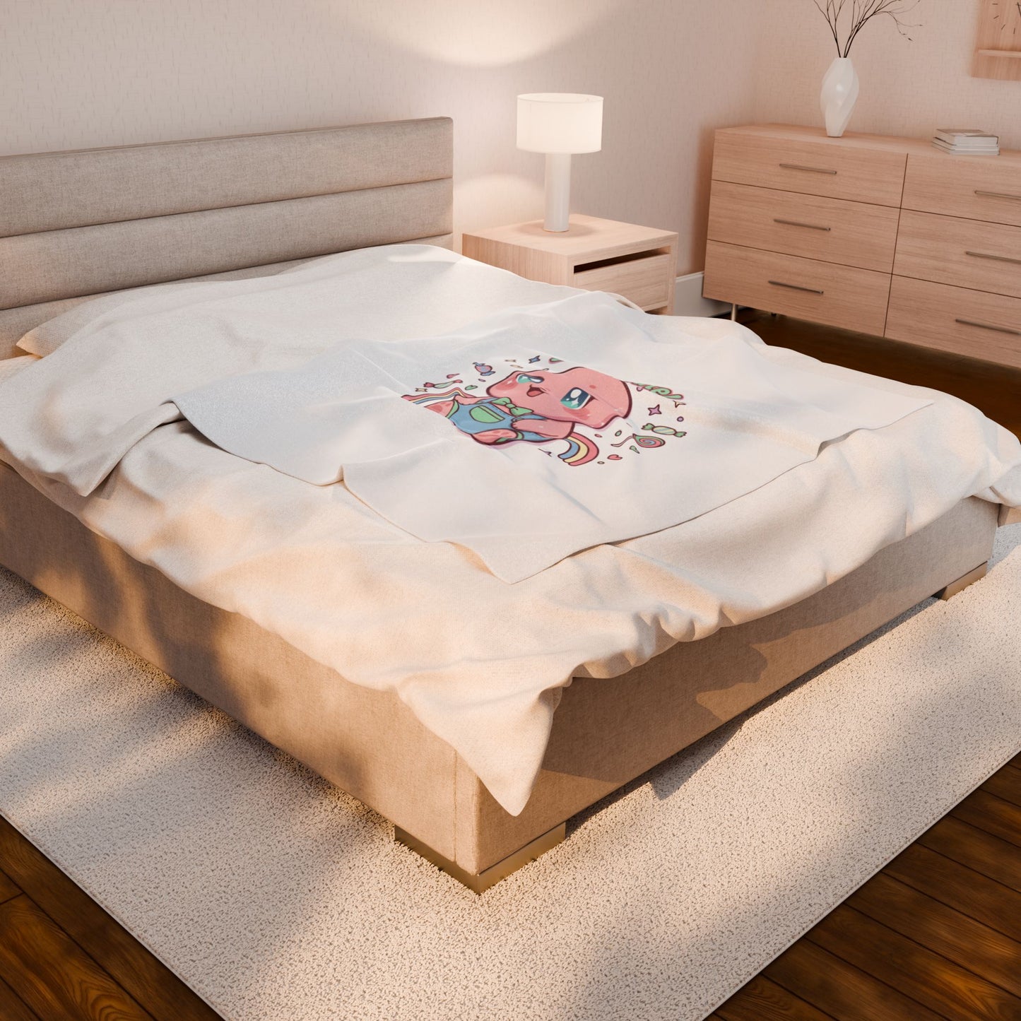 Stay Cute Kawaii Plush Blanket | Pastel Candycore, Y2K Cute Aesthetic