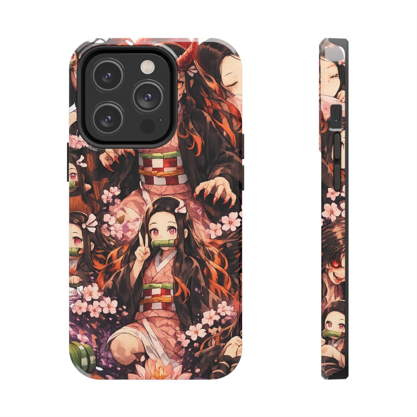 Phone Case — Nezuko Kamado Floral Tough Phone Case