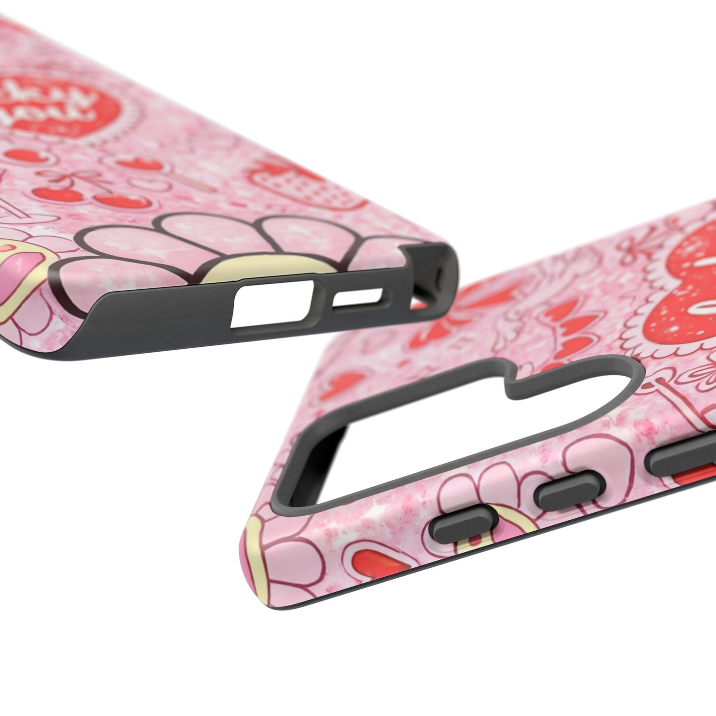 Pink Kawaii 'Lucky You' Floral Phone Case — Cute Valentine’s Protective Cover