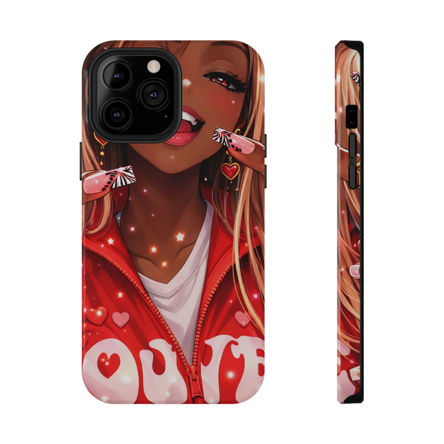 Love Phone Case — Red Heart Jacket Impact-Resistant Case