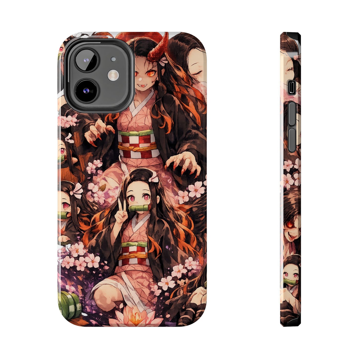 Phone Case — Nezuko Kamado Floral Tough Phone Case